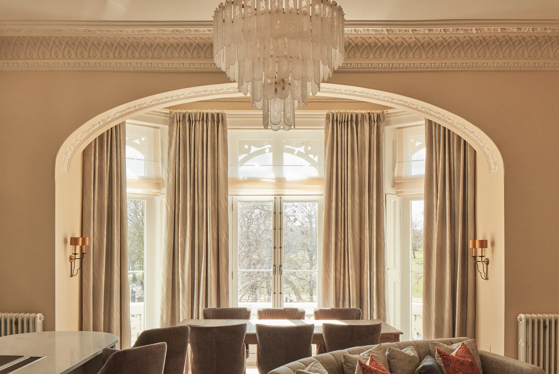 Finished period interior at Thornton Place